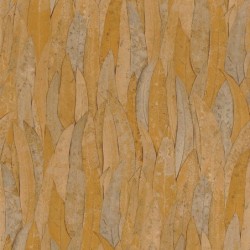 Papel pintado Neluwa de Casamance con diseño detallado de hojas de eucalipto y textura que resalta las nervaduras vegetales.