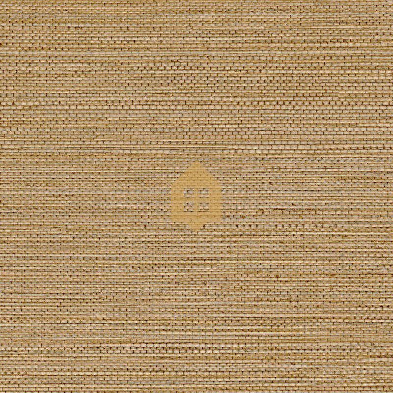 Papel pintado Zostera de Casamance con textura de fibras de seagrass y relieve profundo de estilo artesanal.