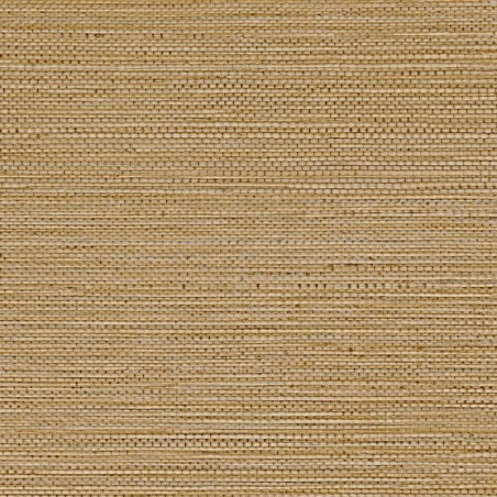 Papel pintado Zostera de Casamance con textura de fibras de seagrass y relieve profundo de estilo artesanal.
