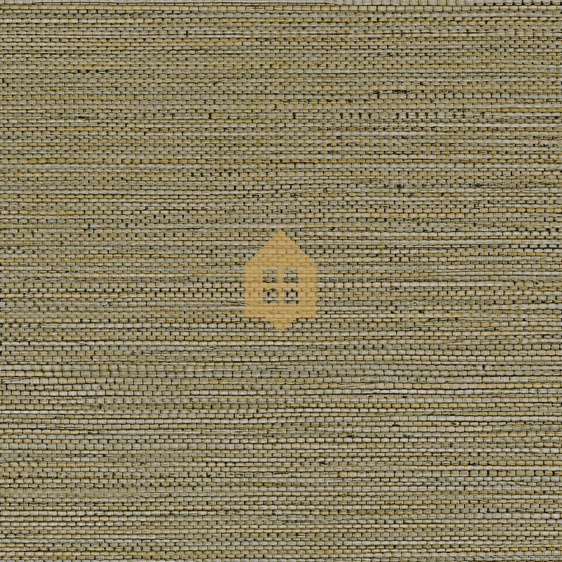 Papel pintado Zostera de Casamance con textura de fibras de seagrass y relieve profundo de estilo artesanal.