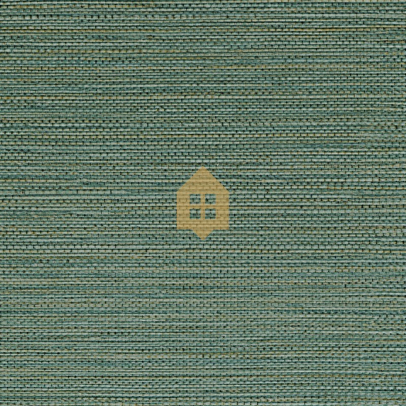 Papel pintado Zostera de Casamance con textura de fibras de seagrass y relieve profundo de estilo artesanal.