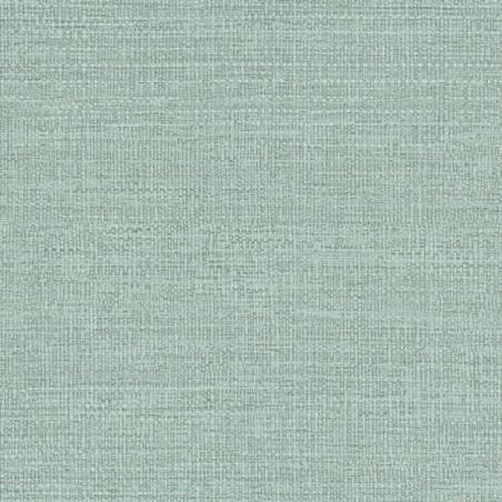 Papel pintado Carioca de Casamance con textura de paja trenzada de gran relieve y acabado en color sólido vibrante.