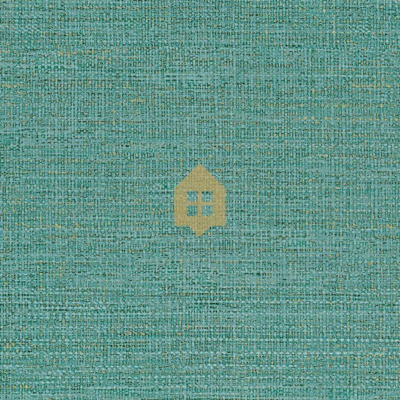 Papel pintado Carioca de Casamance con textura de paja trenzada de gran relieve y acabado en color sólido vibrante.