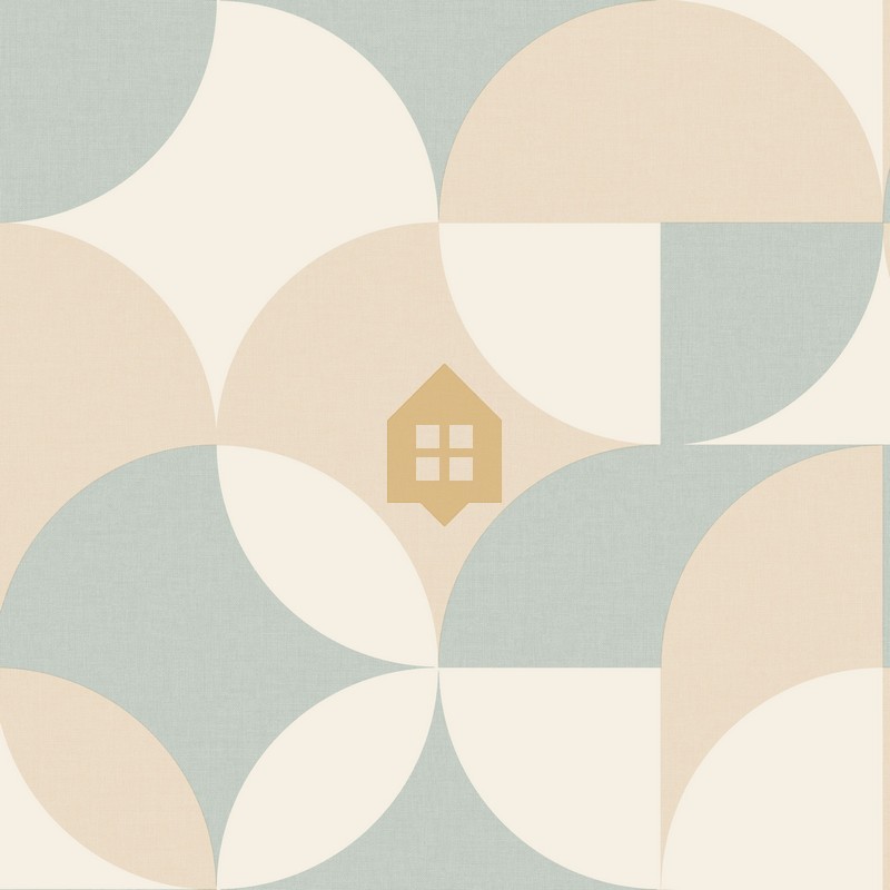 Papel pintado Charly de la colección Twist de Caselio con patrón geométrico repetitivo de estilo retro contemporáneo.