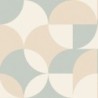 Papel pintado Charly de la colección Twist de Caselio con patrón geométrico repetitivo de estilo retro contemporáneo.