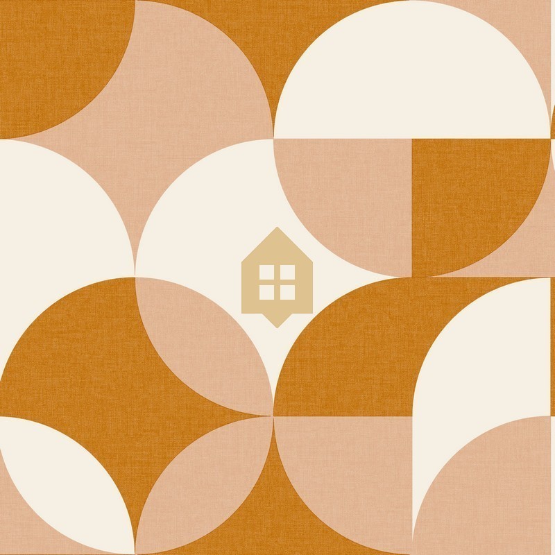 Papel pintado Charly de la colección Twist de Caselio con patrón geométrico repetitivo de estilo retro contemporáneo.