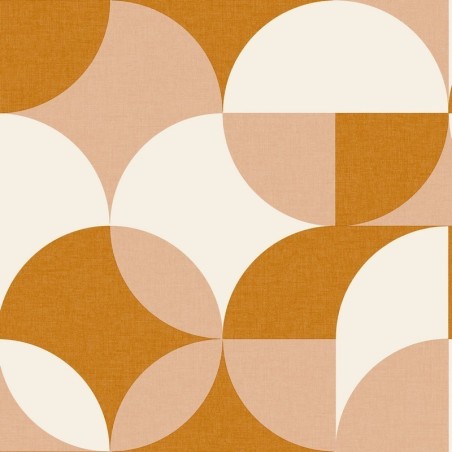 Papel pintado Charly de la colección Twist de Caselio con patrón geométrico repetitivo de estilo retro contemporáneo.