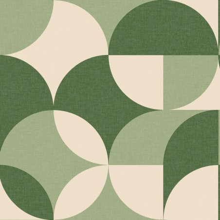 Papel pintado Charly de la colección Twist de Caselio con patrón geométrico repetitivo de estilo retro contemporáneo.