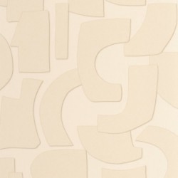 Papel pintado Volume de la colección Origine de Caselio con diseño geométrico de efecto relieve y profundidad visual.