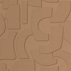 Papel pintado Volume de la colección Origine de Caselio con diseño geométrico de efecto relieve y profundidad visual.