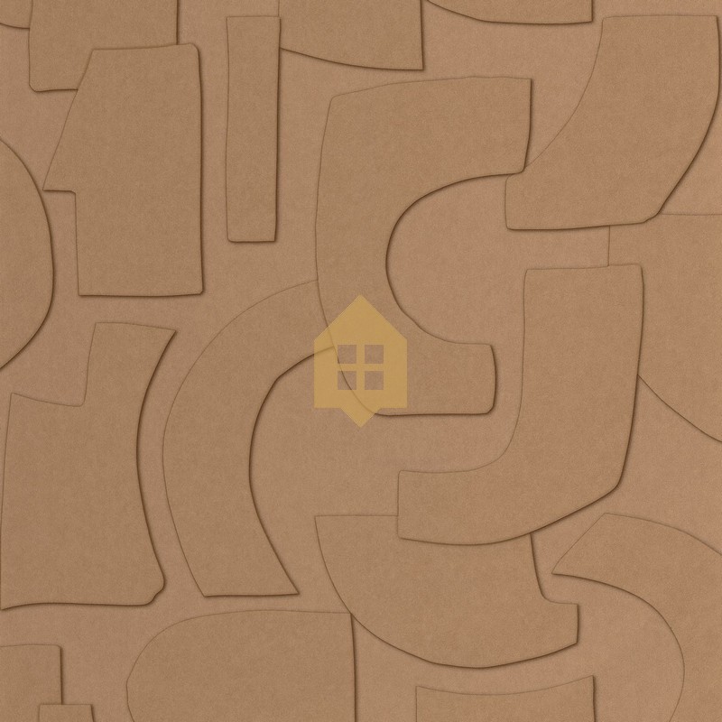 Papel pintado Volume de la colección Origine de Caselio con diseño geométrico de efecto relieve y profundidad visual.