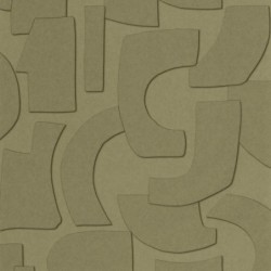 Papel pintado Volume de la colección Origine de Caselio con diseño geométrico de efecto relieve y profundidad visual.