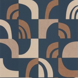 Papel pintado Empreinte de la colección Origine de Caselio con textura de huellas orgánicas y acabado mate refinado.