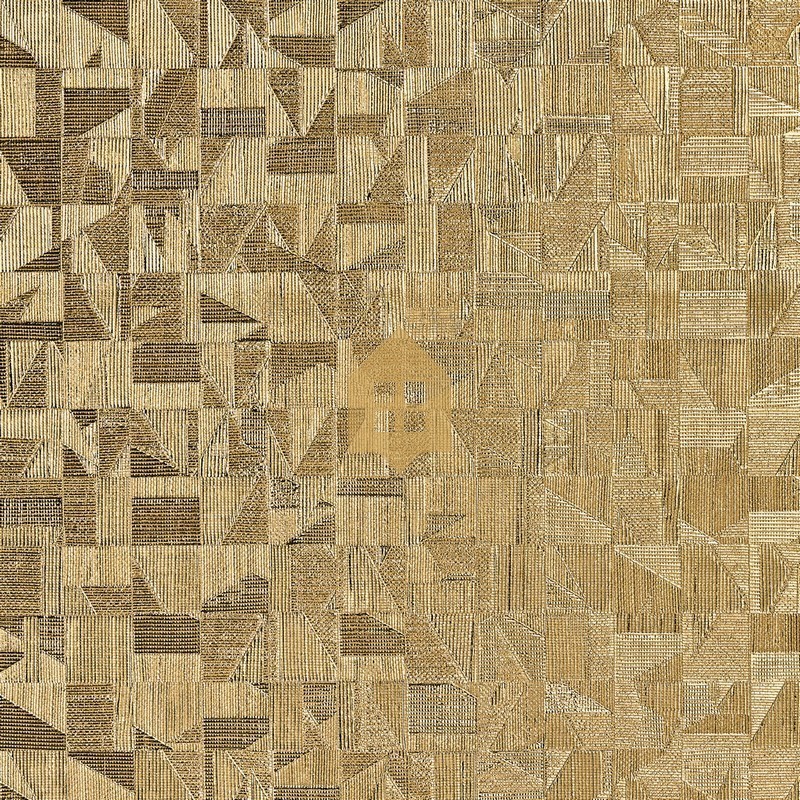 Revestimiento mural Veladero de Casamance con acabado metalizado sobre base de poliéster de lujo y textura mineral.