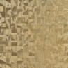 Revestimiento mural Veladero de Casamance con acabado metalizado sobre base de poliéster de lujo y textura mineral.