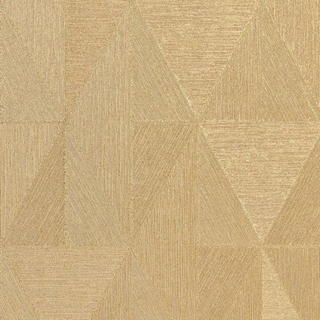 Revestimiento de pared Iquira de Casamance con base de poliéster brillante y reflejos metálicos de efecto profundidad.