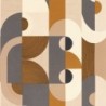 Papel pintado Vassily de la colección Mouvements de Casamance con diseño abstracto geométrico y textura de lienzo artístico.