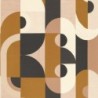 Papel pintado Vassily de la colección Mouvements de Casamance con diseño abstracto geométrico y textura de lienzo artístico.