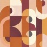 Papel pintado Vassily de la colección Mouvements de Casamance con diseño abstracto geométrico y textura de lienzo artístico.