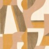 Papel pintado Gino de la colección Mouvements de Casamance con diseño de formas orgánicas efecto acuarela y textura de lienzo.