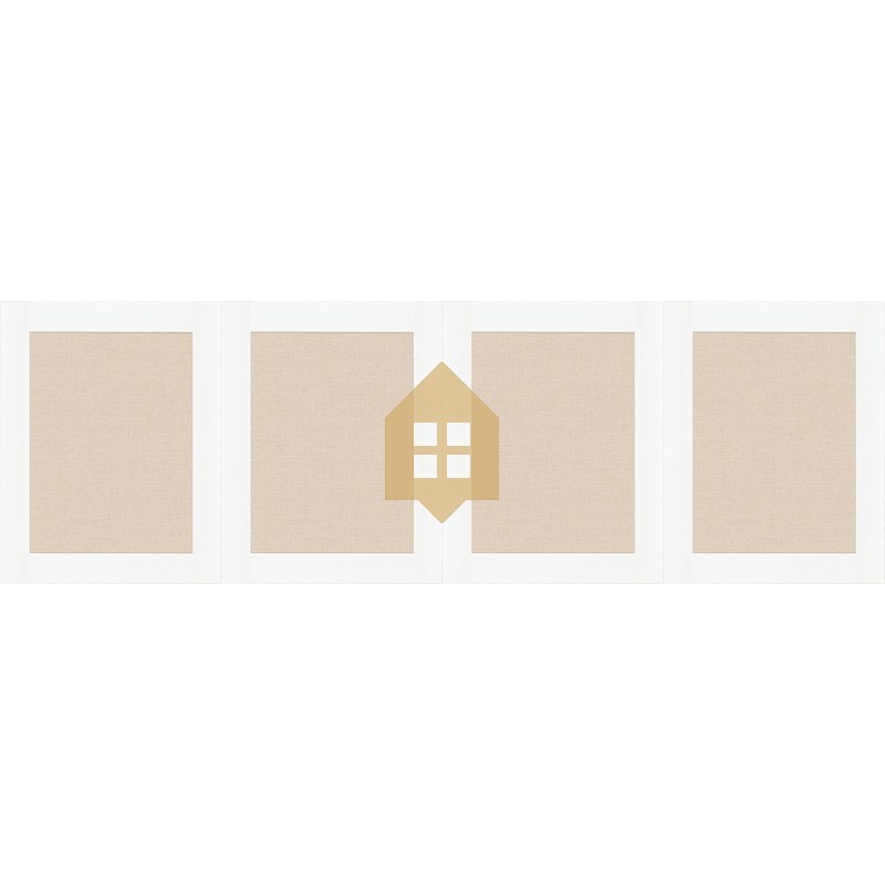 Papel pintado tipo zócalo Soubassement Jute de Caselio con textura en relieve que imita el tejido de fibra de yute natural.