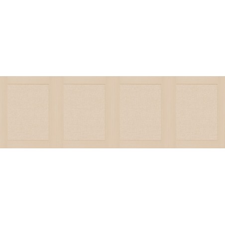 Papel pintado tipo zócalo Soubassement Jute de Caselio con textura en relieve que imita el tejido de fibra de yute natural.