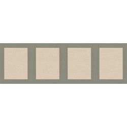 Papel pintado tipo zócalo Soubassement Jute de Caselio con textura en relieve que imita el tejido de fibra de yute natural.