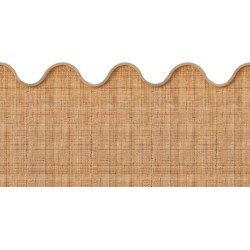 Papel pintado tipo zócalo Wave Base de Caselio con relieve de líneas onduladas de estilo moderno y arquitectónico.