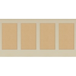 Papel pintado tipo zócalo Canework Base de Caselio con relieve que imita el trenzado de rejilla de caña o cannage tradicional.
