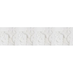 Papel pintado tipo zócalo Mineral Base de Caselio con relieve táctil efecto piedra natural y estuco rústico.